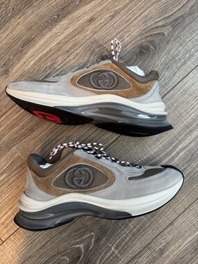 Gucci Taupe, Brown & Gray Women’s Runner Sneakers